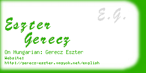 eszter gerecz business card